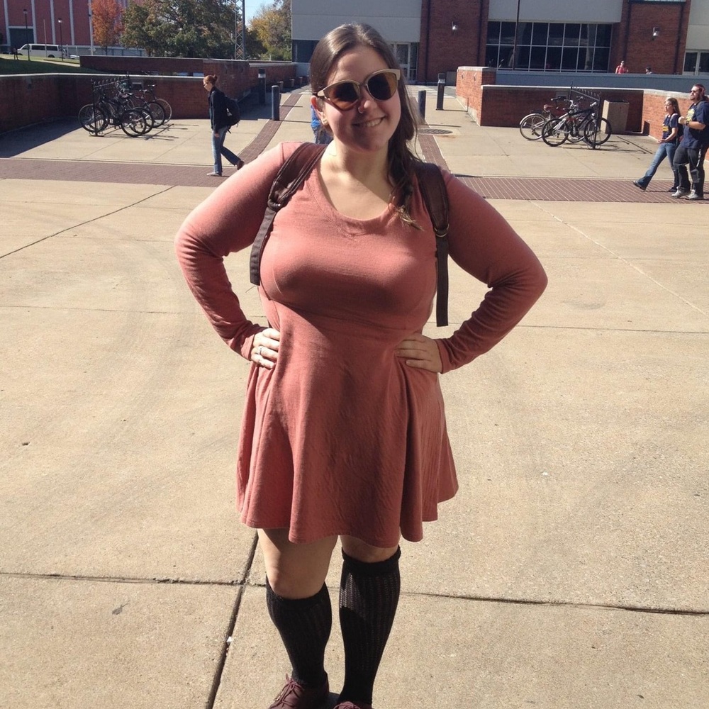 Free People Long Sleeve Skater Dress